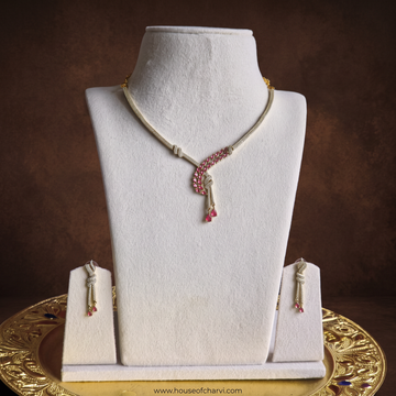 Pink CZ Necklace Set