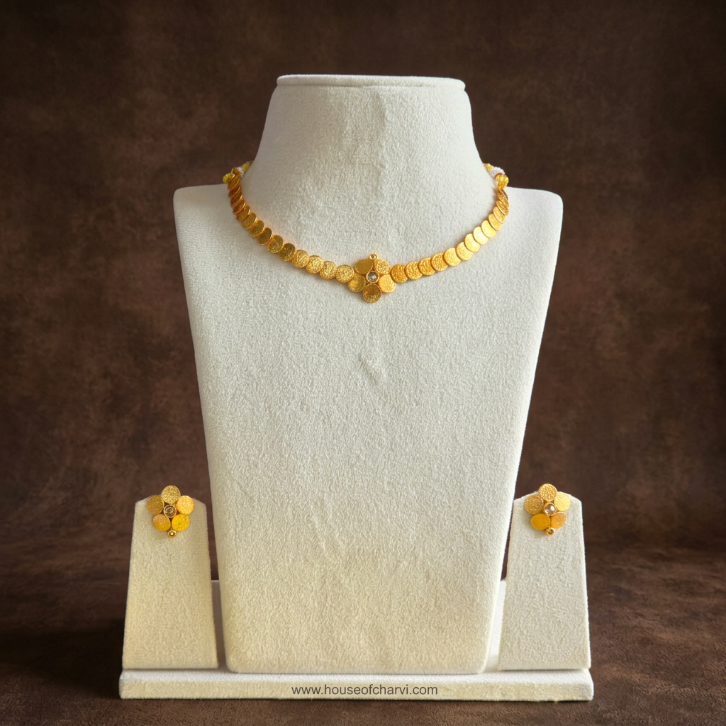 Traditional Gold Coin Necklace Set