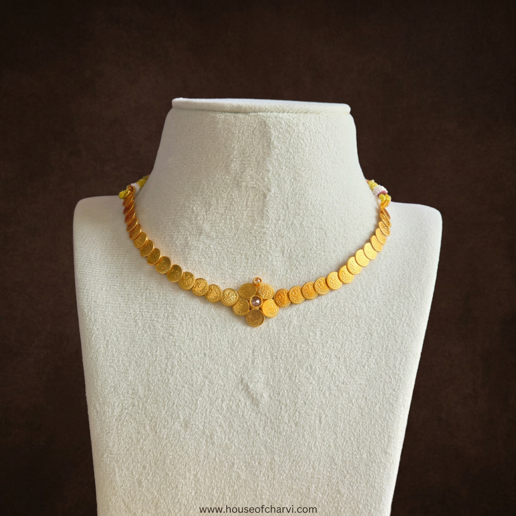Traditional Gold Coin Necklace Set