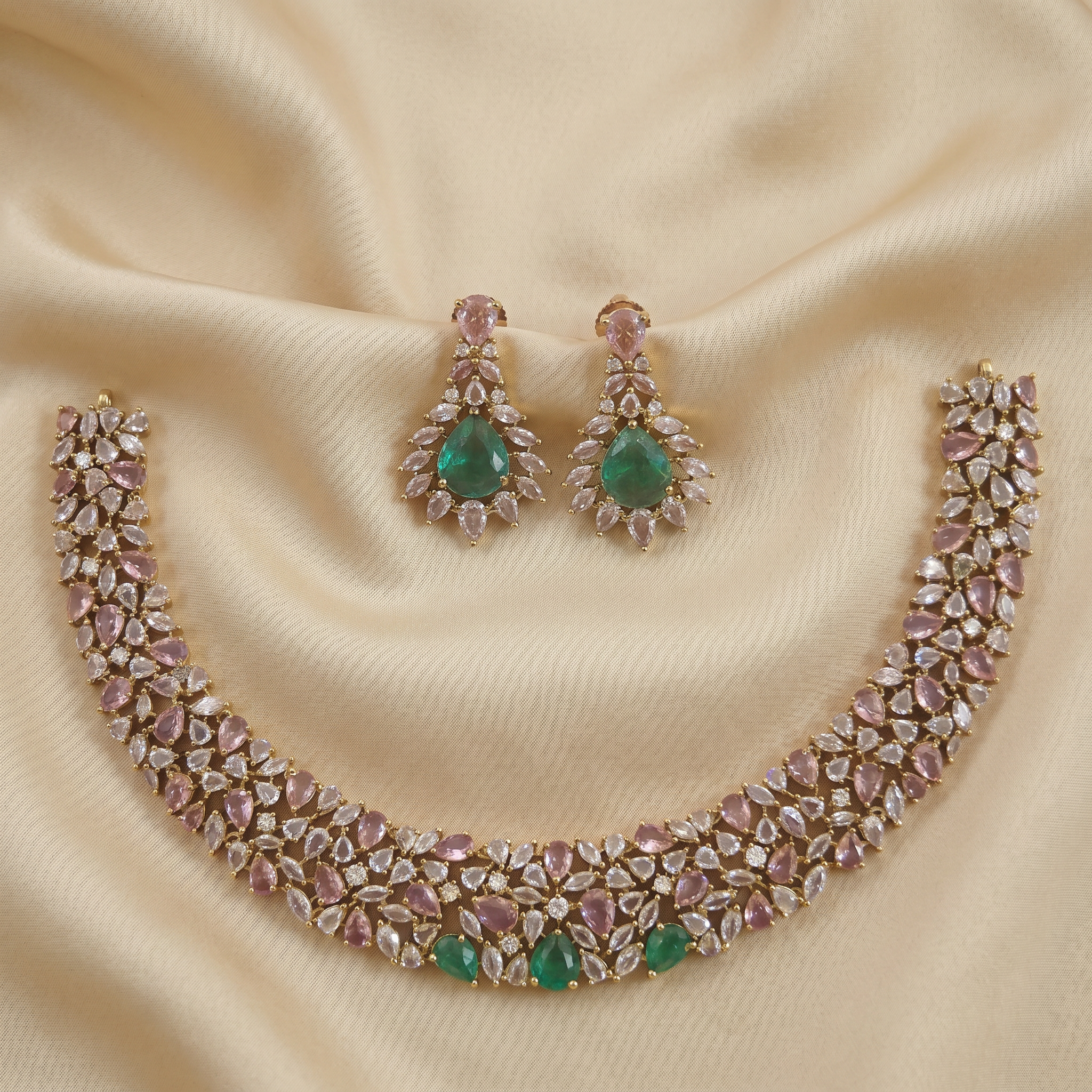 Blush Emerald CZ Set
