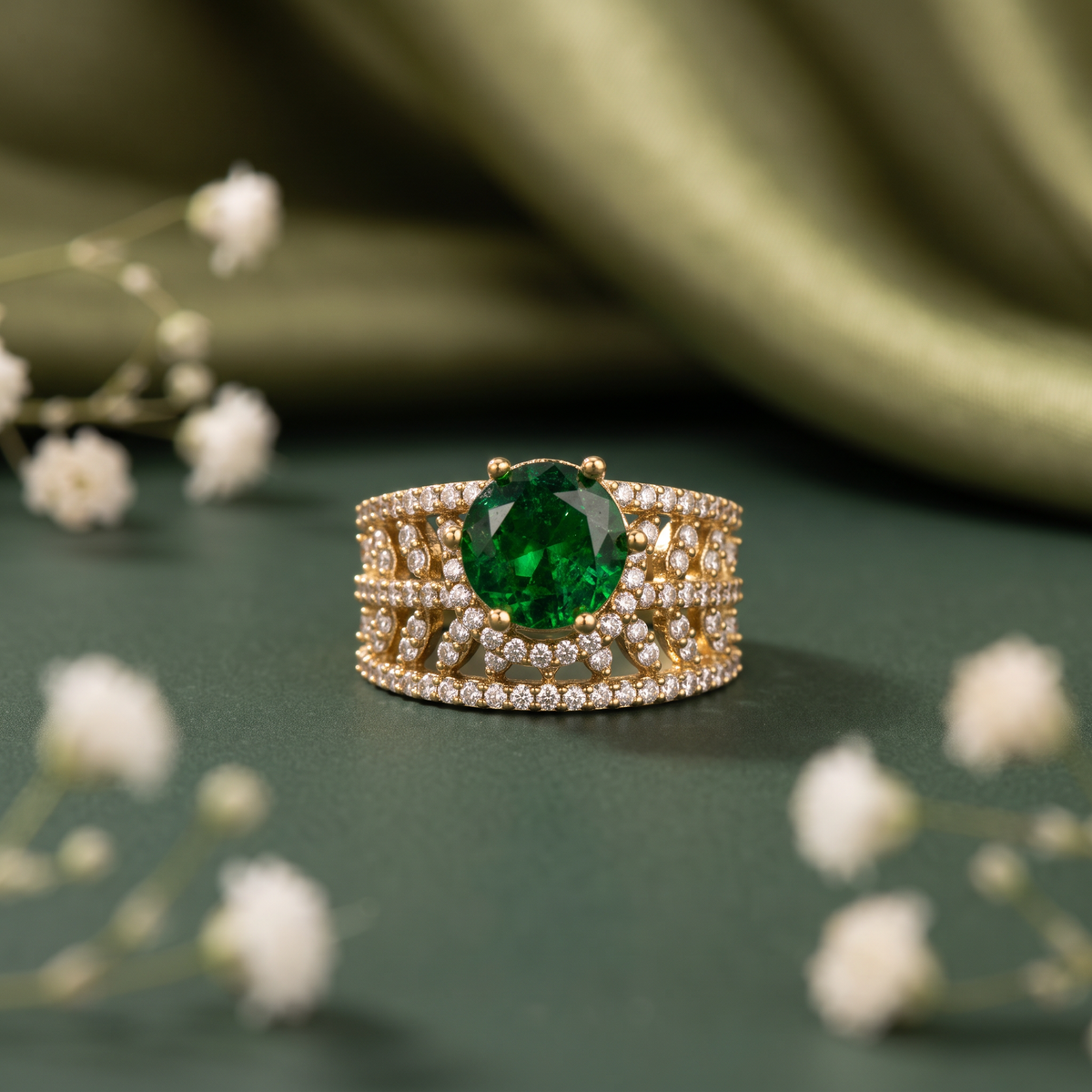 Emerald Royale Statement Ring