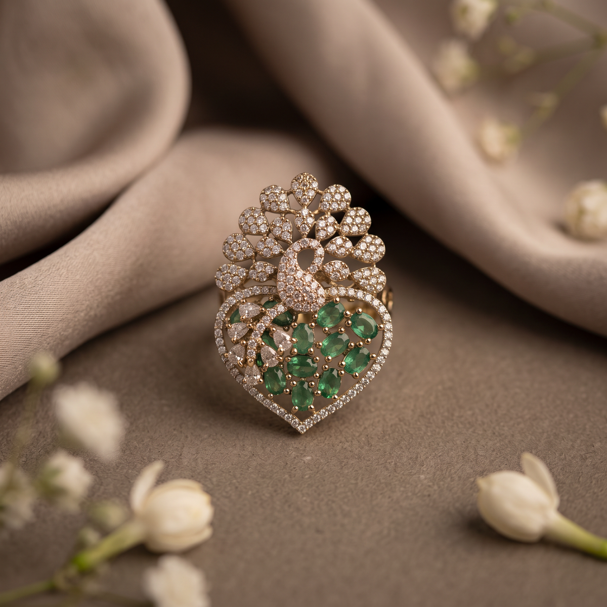 Emerald Bloom Ring