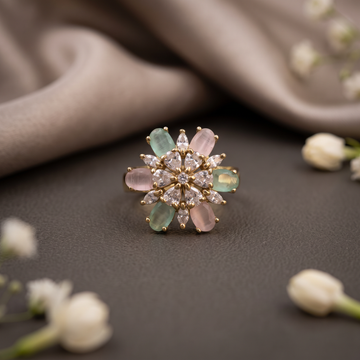 Pastel Bloom Statement Ring