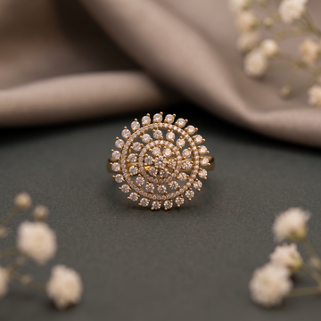 Celestial Bloom CZ Statement Ring