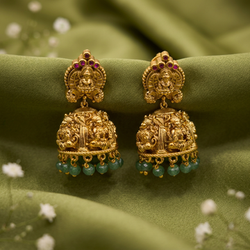 Lakshmi Temple Jhumka Earrings