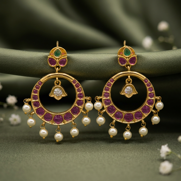 Ruby Green Hoop Earrings