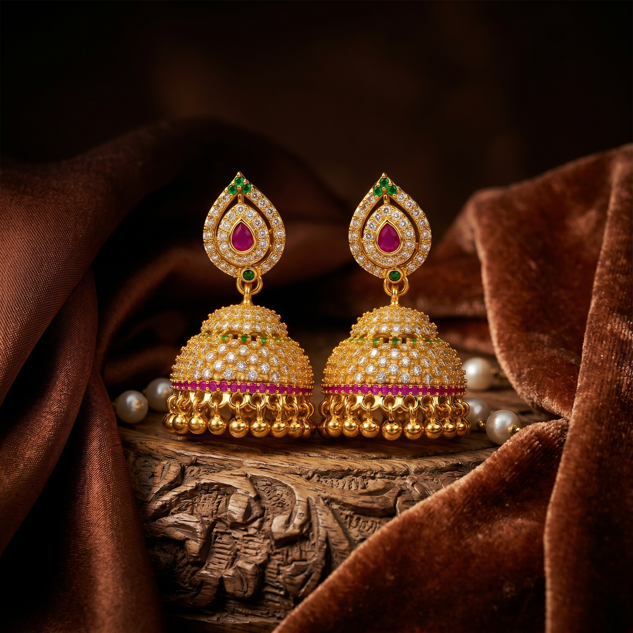 Micro Gold Plated Jhumkas 1