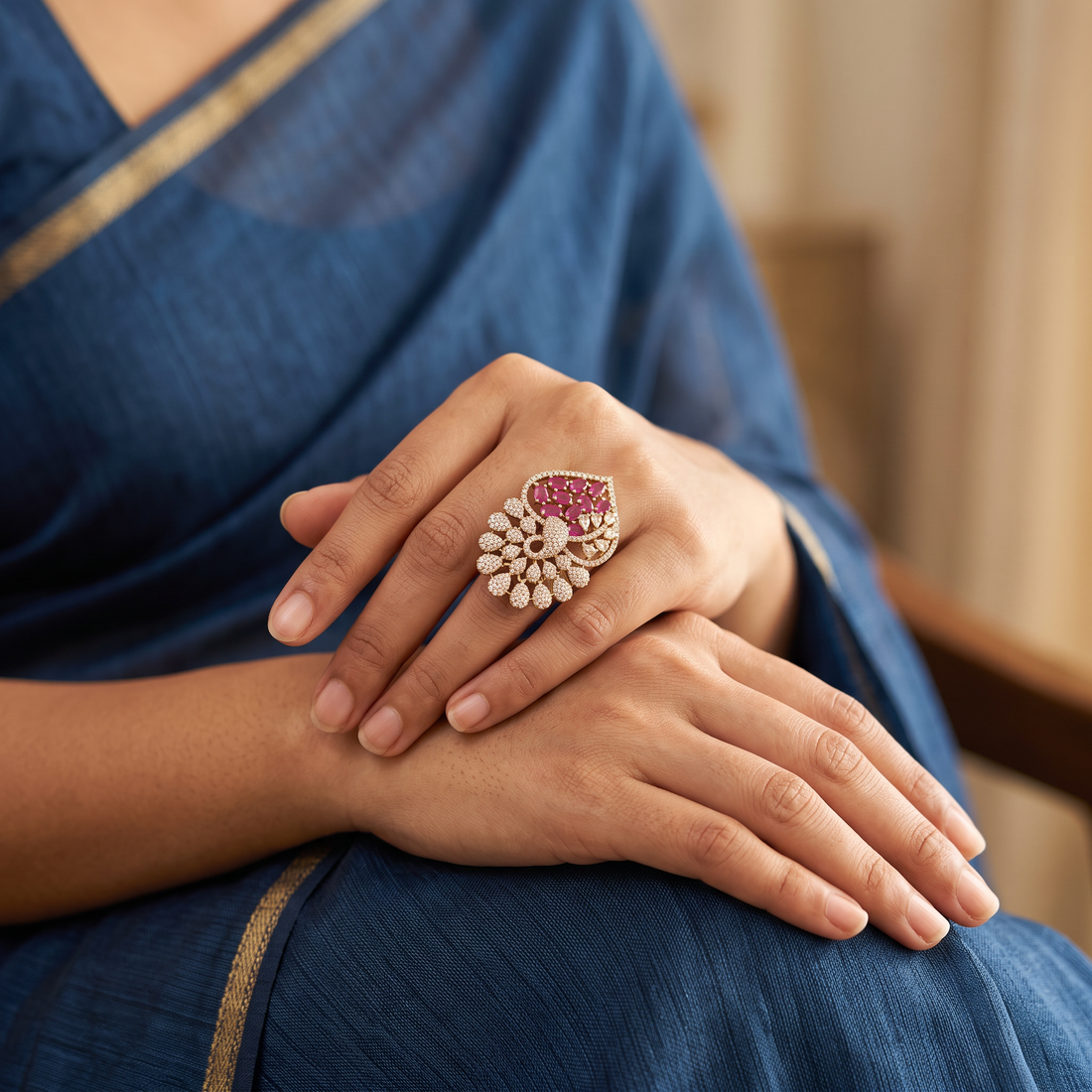 Ruby Peacock Ring