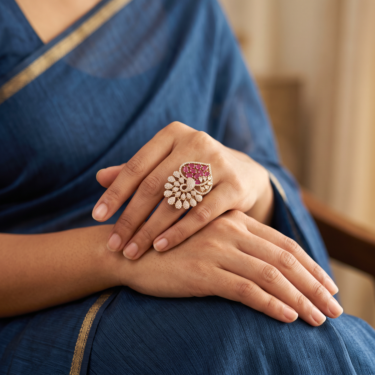 Ruby Peacock Ring