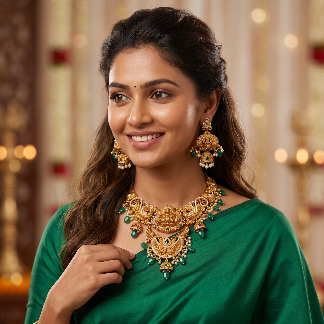 Grandeur Lakshmi Peacock Haram