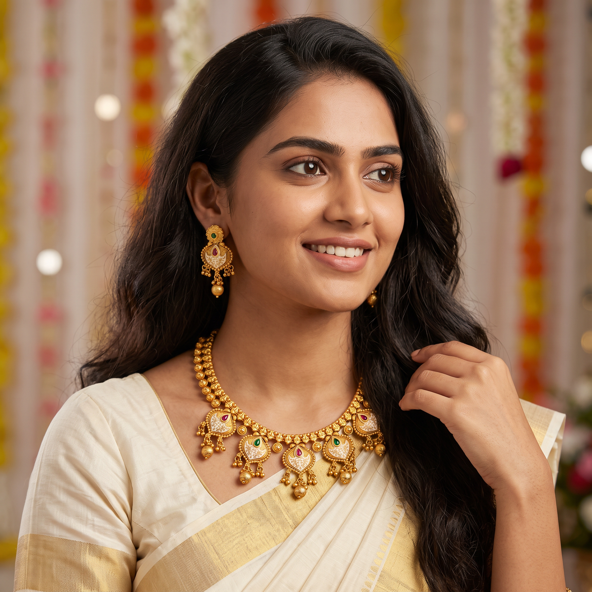 Antique Meenakari Choker Set