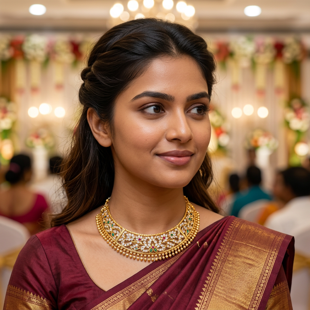 CZ Bridal Choker Necklace