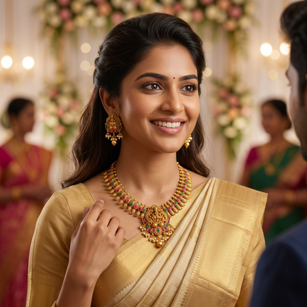 Lakshmi Temple Necklace Set