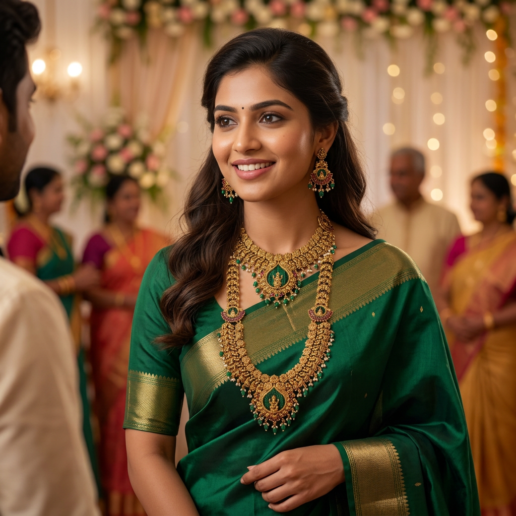 Emerald Lakshmi Bridal Combo Set