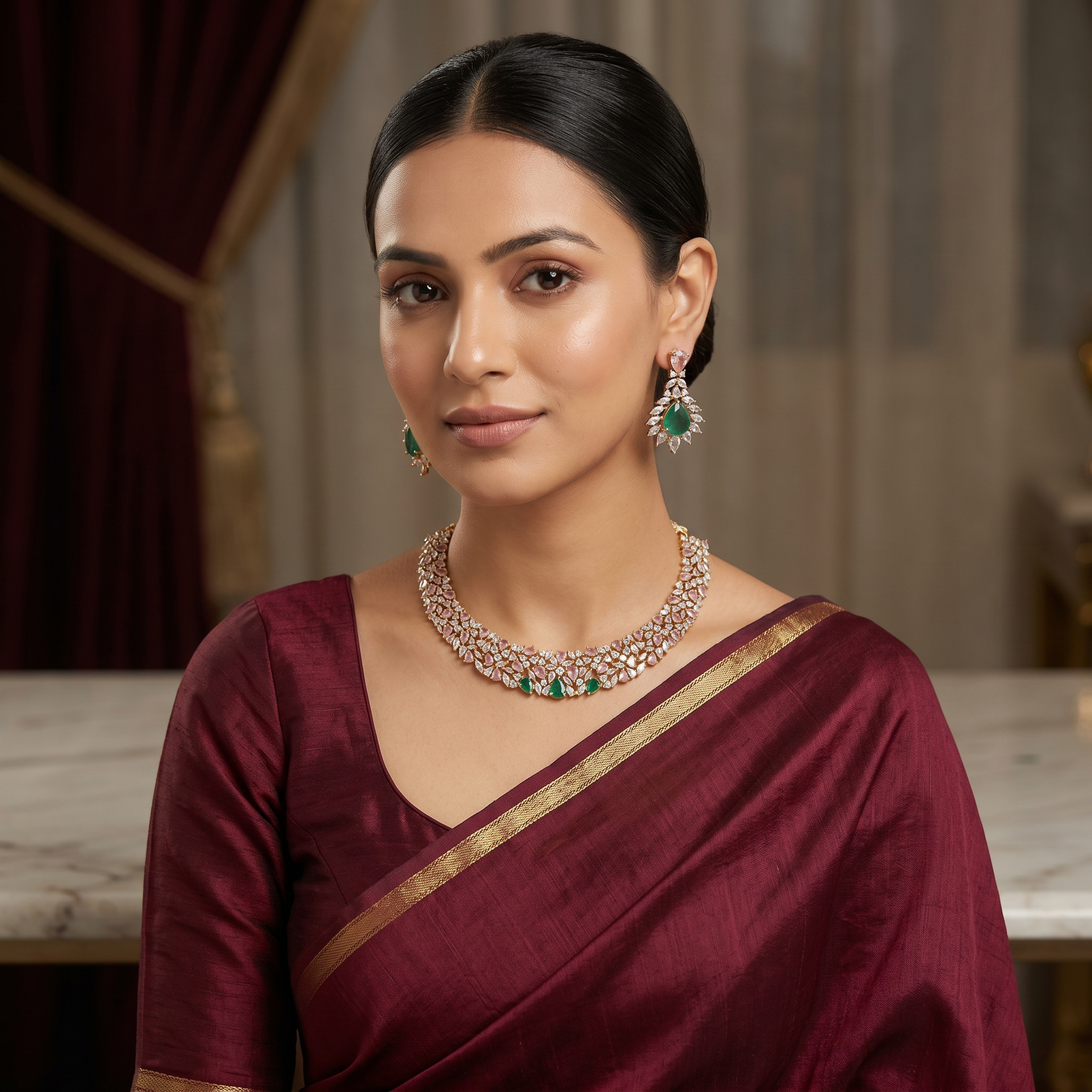 Blush Emerald CZ Set