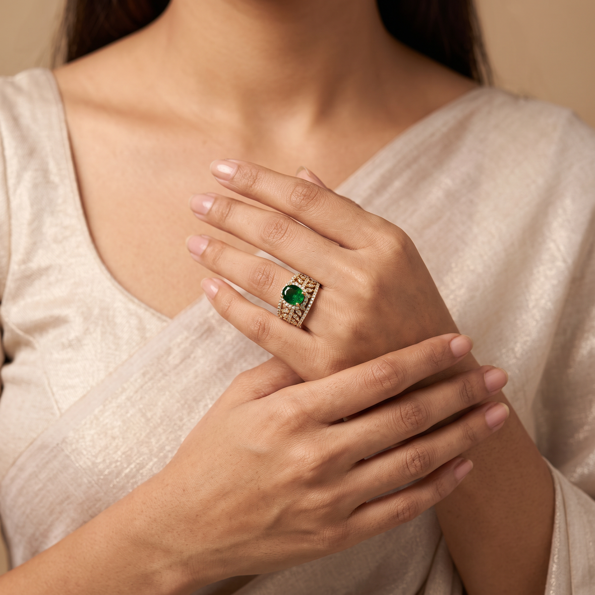Emerald Royale Statement Ring