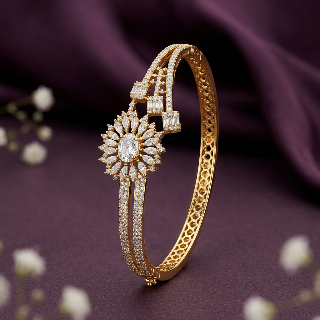Adjustable CZ Spark Leaf Bracelets