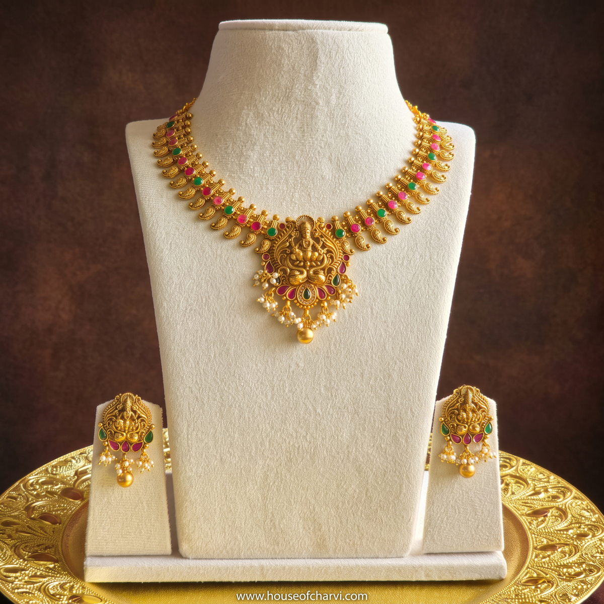 Lakshmi Temple Necklace Set