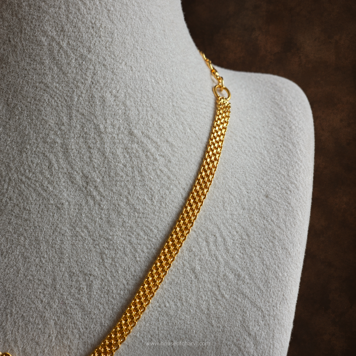 Vintage Ruby Stone Attigai Necklace