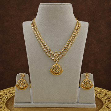 Antique Gold CZ Necklace Set