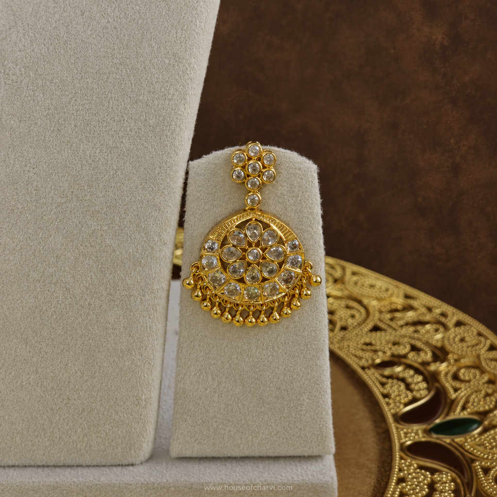 Antique Gold CZ Necklace Set