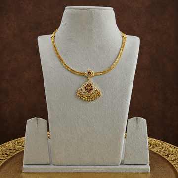 Antique Gold Ruby Pendant Necklace