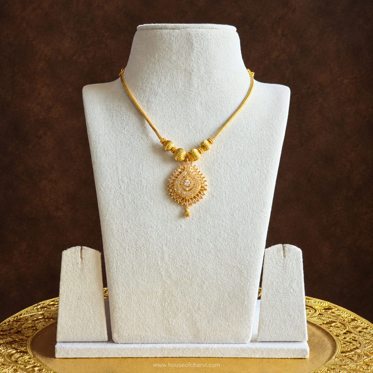 Beaded Pendant Necklace Set