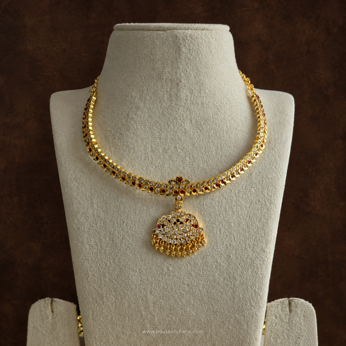 Multicolour Stone Pendant Necklace