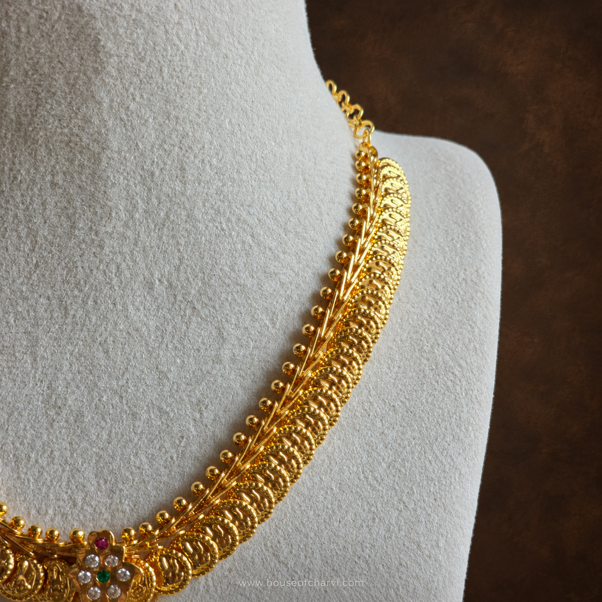 Multicolour Stone Attigai Necklace