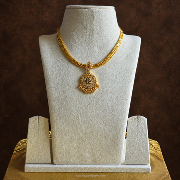 Classic Gold Stone Attigai Necklace