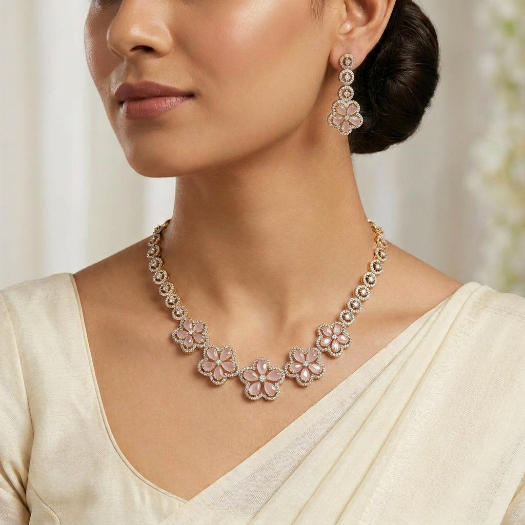 Floral Fusion AD Necklace