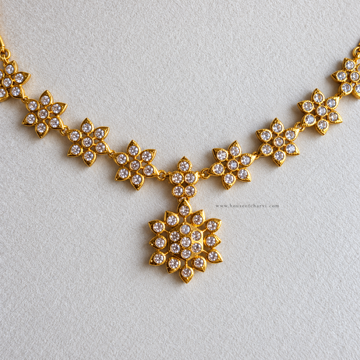 Crystal Blossom Necklace Set
