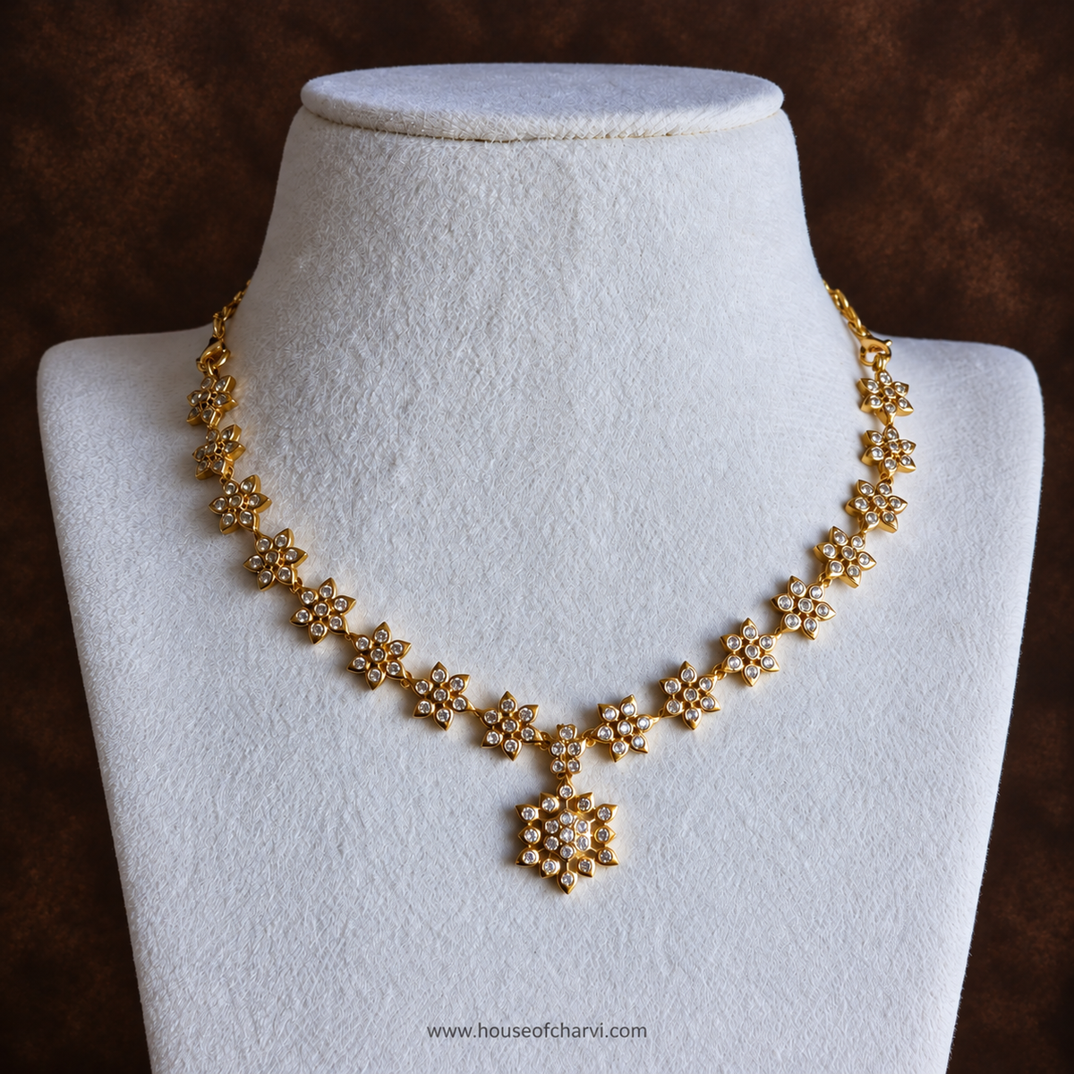 Crystal Blossom Necklace Set