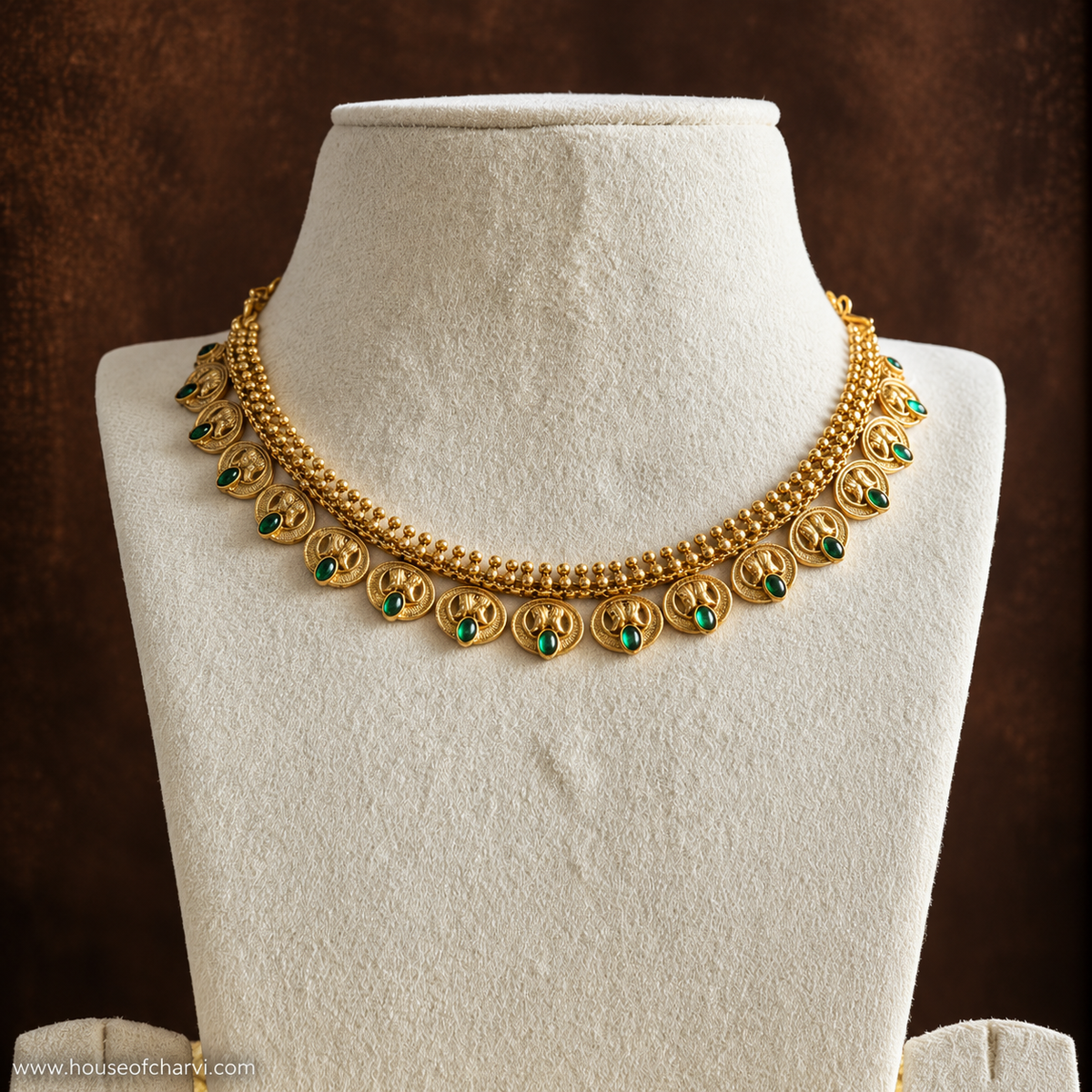 Green Stone Traditional Necklace Set