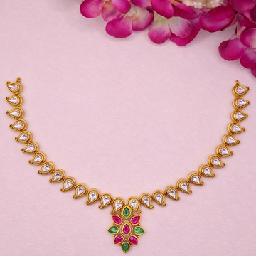 Kundan Ruby Emerald Necklace Set