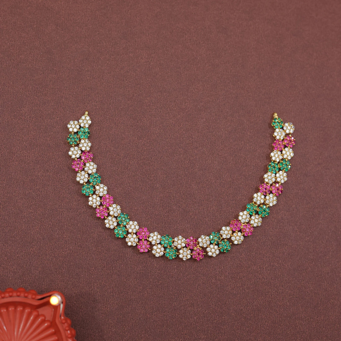 MULTICOLORED FLORAL BLOSSOM NECKLACE