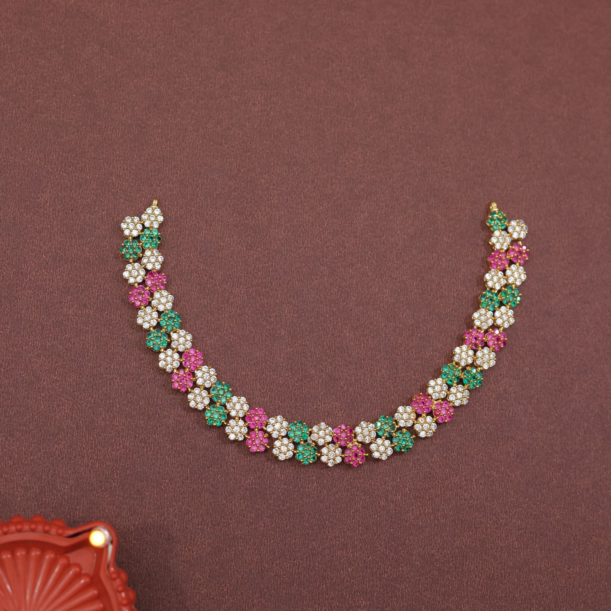 MULTICOLORED FLORAL BLOSSOM NECKLACE