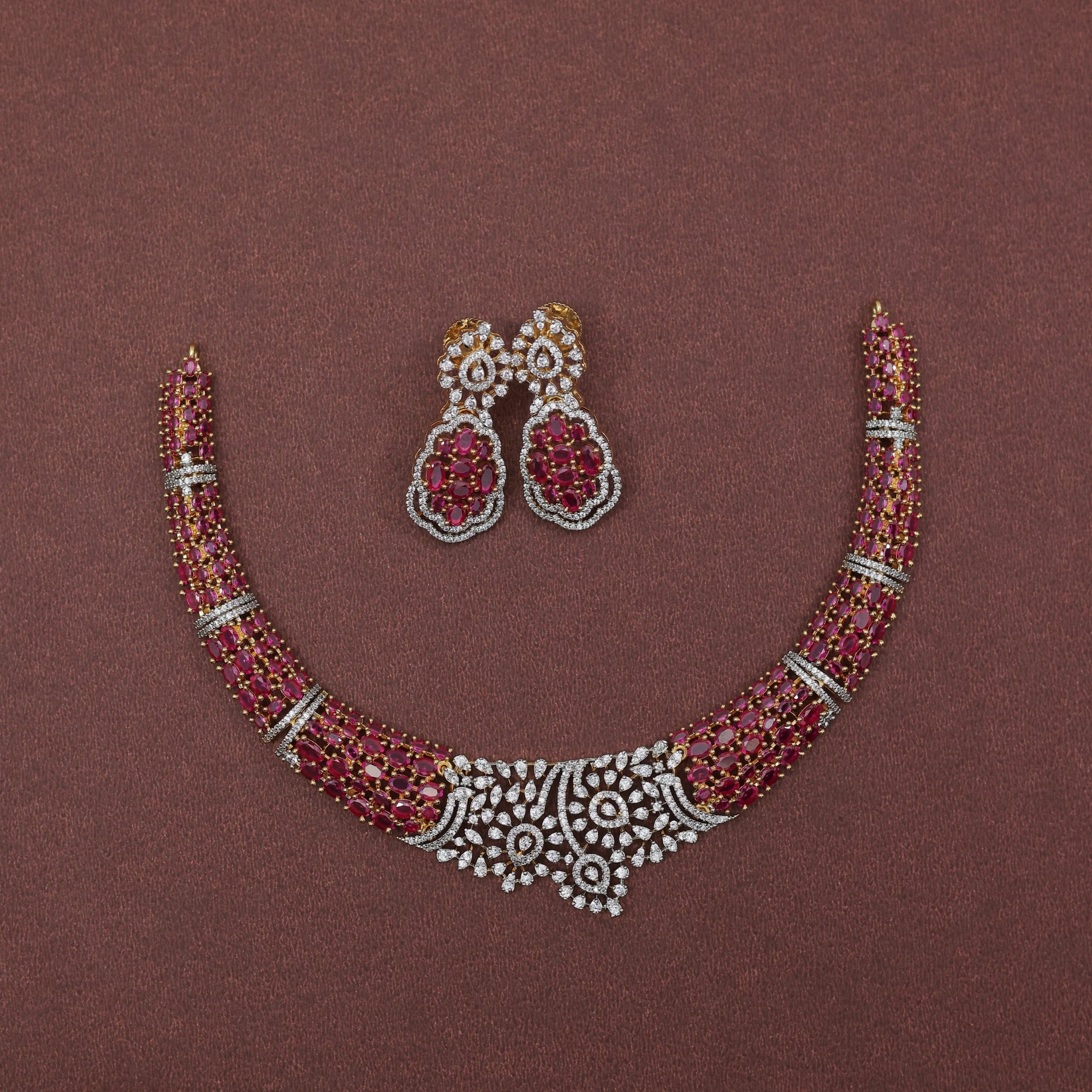 ROYAL RUBY CROWN HASLI NECKLACE
