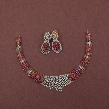 ROYAL RUBY CROWN HASLI NECKLACE