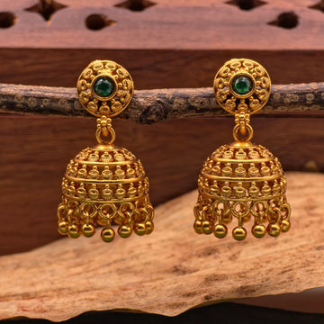 EMERALD DROP JHUMKAS