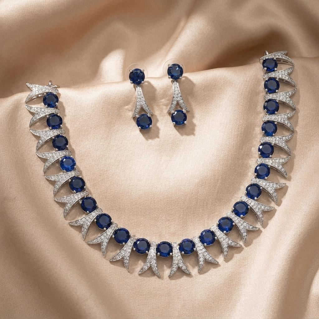 Sapphire Crescent AD Neckpiece