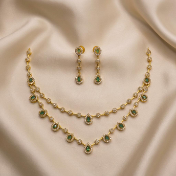Emerald Green Layered Necklace Set