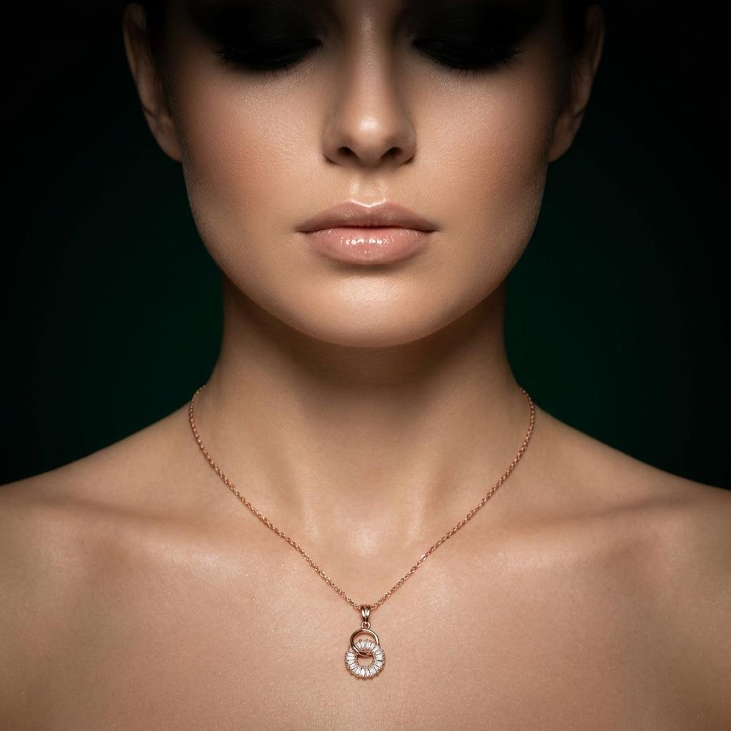 Crystal Halo Pendant Necklace