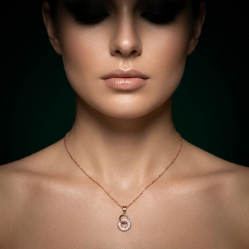 Crystal Halo Pendant Necklace