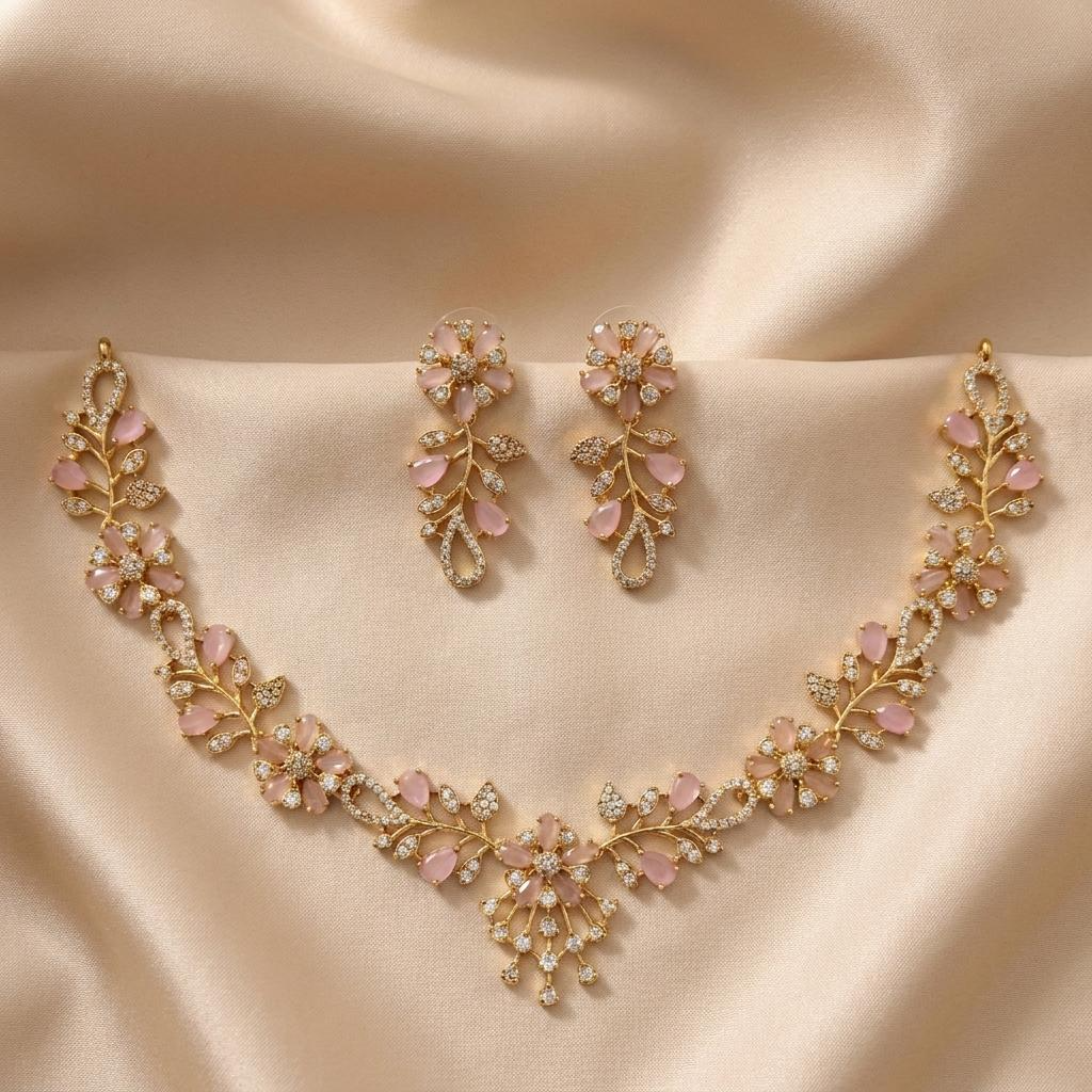Blush Floral Vine Necklace