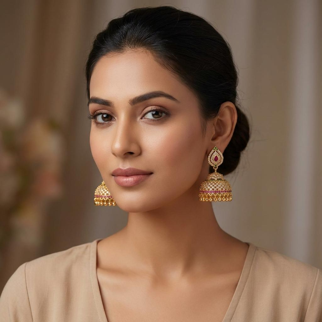 Micro Gold Plated Jhumkas 1