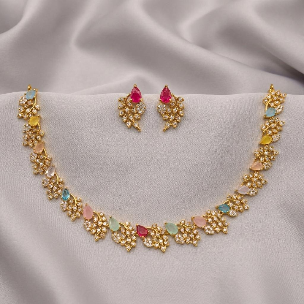 Muticolor Grape Drop Neckset