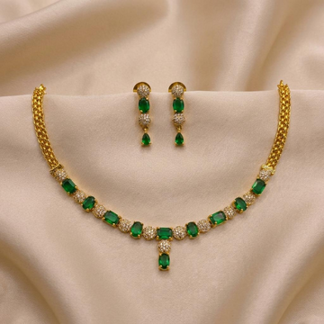 Emerald Green CZ Necklace Set