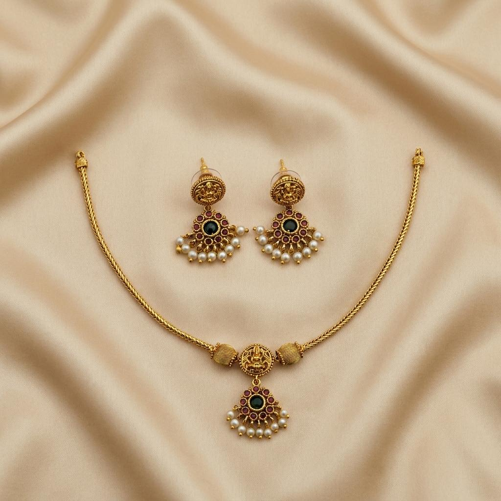 Lakshmi Temple Necklace Set