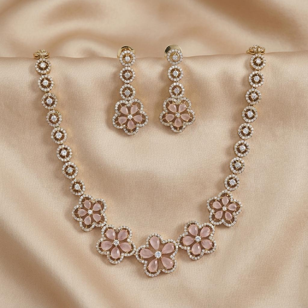 Floral Fusion AD Necklace